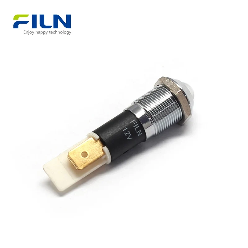 120VAC Indicator Light 12mm 3V-220V Metal High Head Pilot Lamp FILN