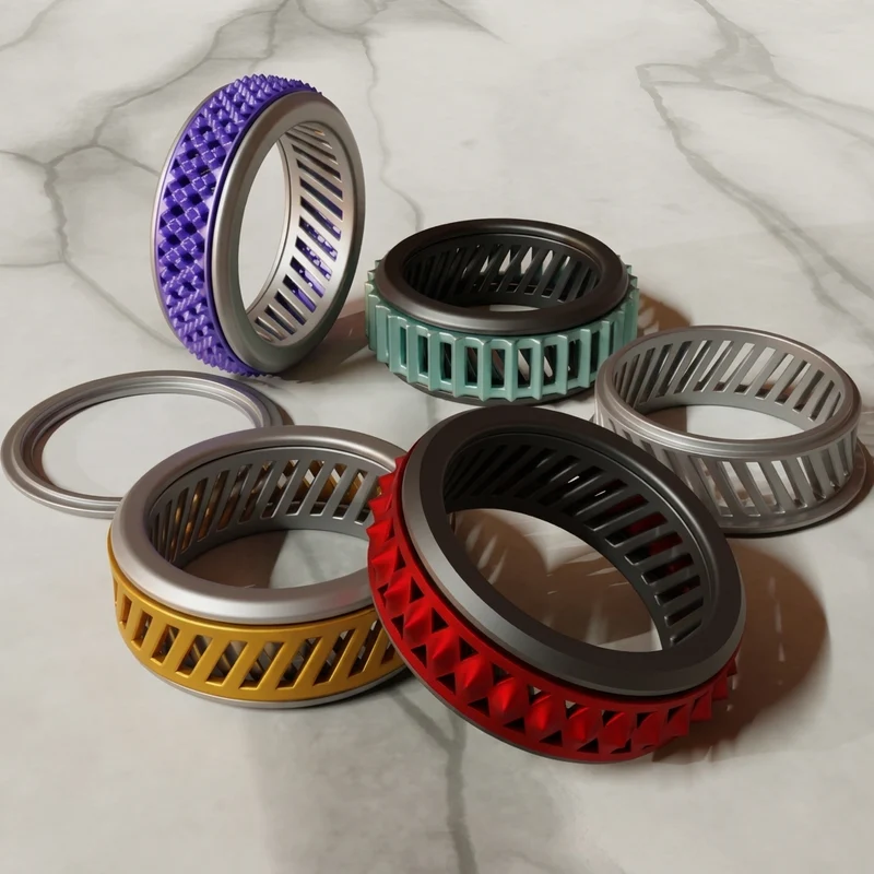 Bague fidget spinner rotative contre l'agitation