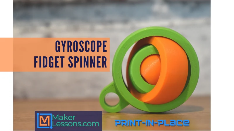 Fidget Spinner Gyro Rotatif avec Porte-clés