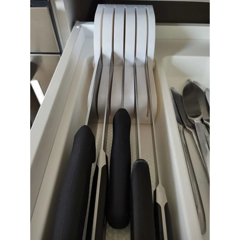 Porte-couteaux modulaire pour l'organisation du tiroir de cuisine