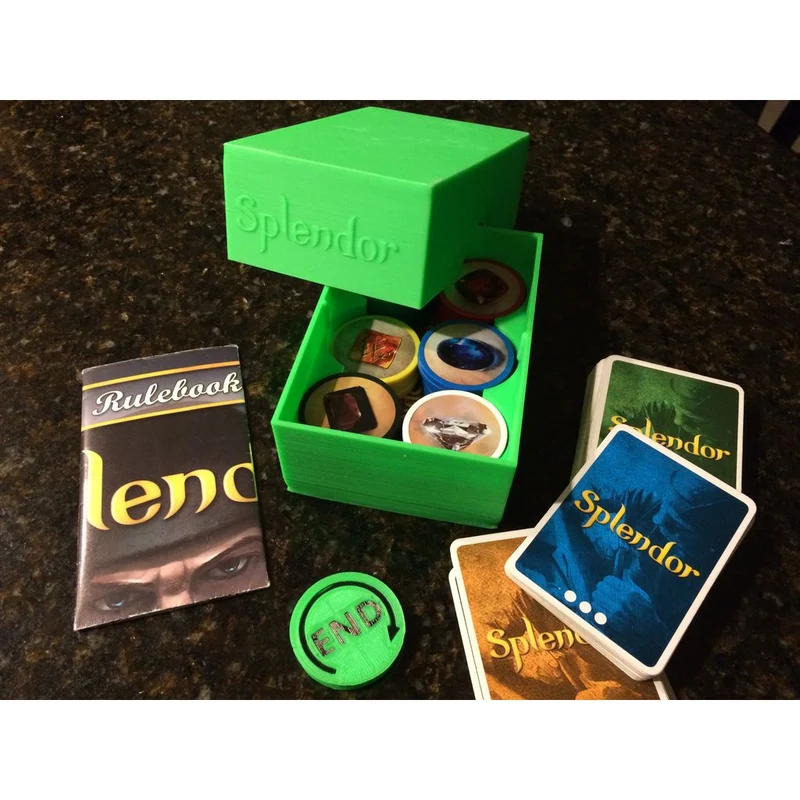 Boîte de rangement compacte pour le jeu de société Splendor