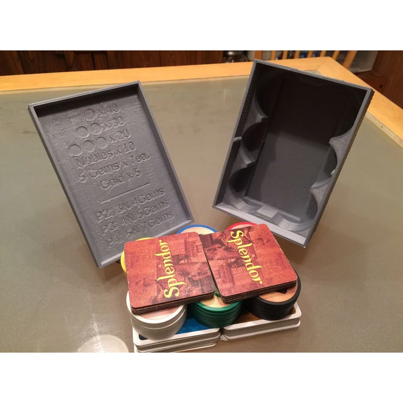 Boîte de rangement compacte pour le jeu de société Splendor
