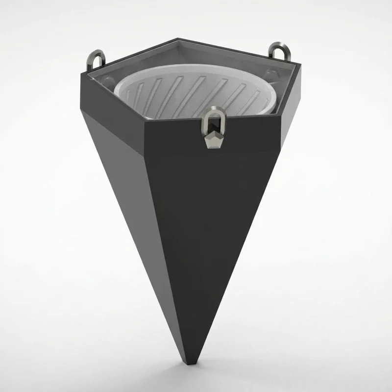 Pot à suspendre hexagonal pour plantes vertes