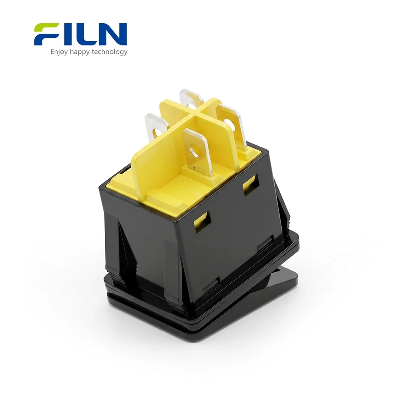 30 Amp Rocker Switch Aluminum Surface IP67 Waterproof 4 Pin ON-OFF Switch FILN