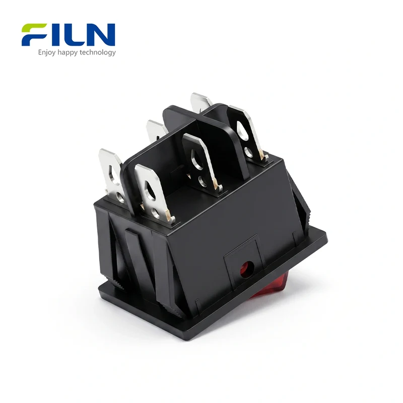 Rocker Switch Wiring 3 Way | 30X22MM KCD4 6 Pin DPDT 15A Power Control | FILN