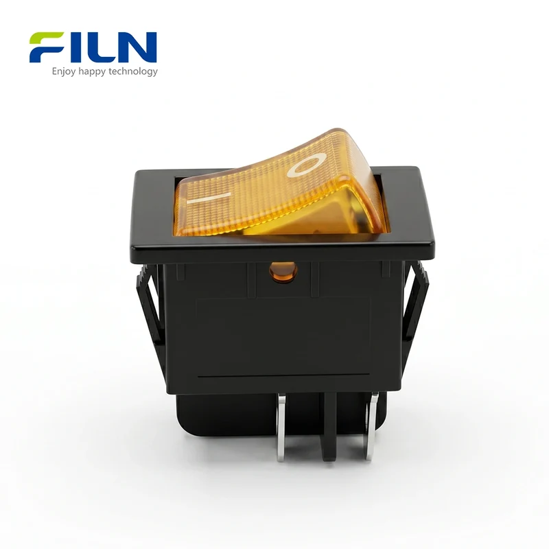 Rocker Switch ON-OFF 15A KCD4 4 Pin Power Control LED Ligtht FILN Factory