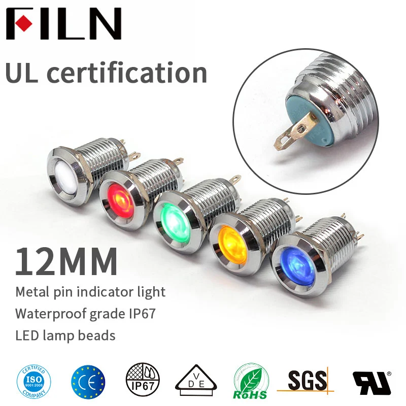 110v good price green led 12mm pilot indicator light lamp