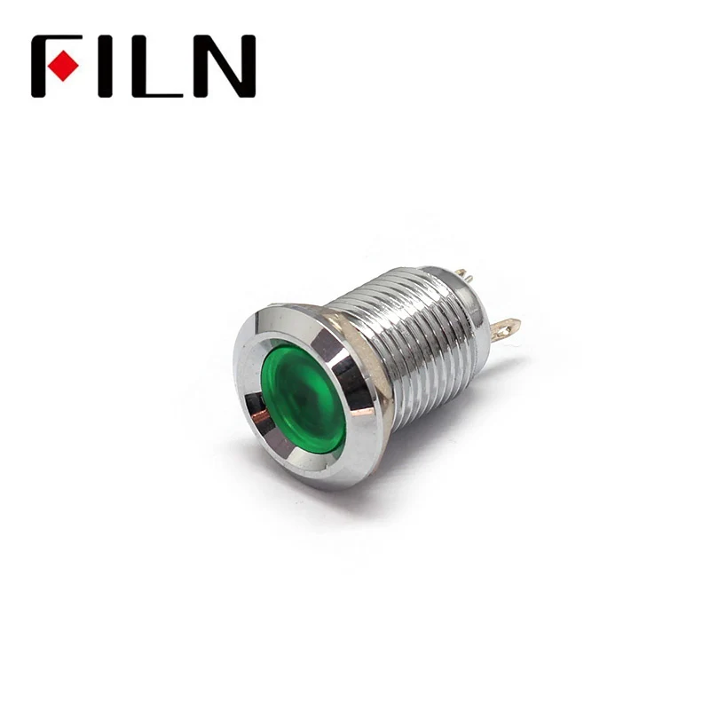 110v good price green led 12mm pilot indicator light lamp