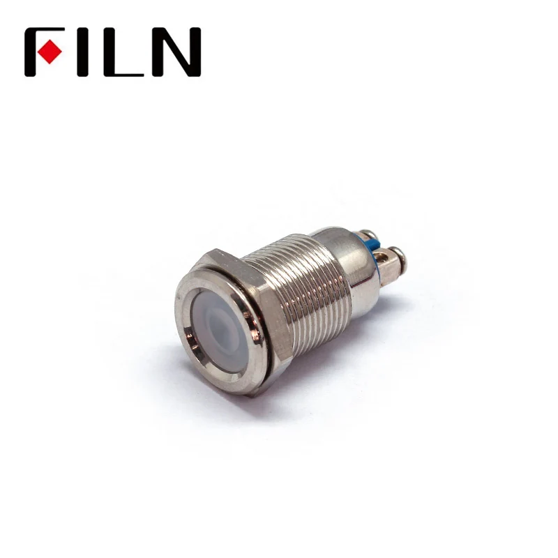 12MM 24V metal Medical equipment red metal indicator light