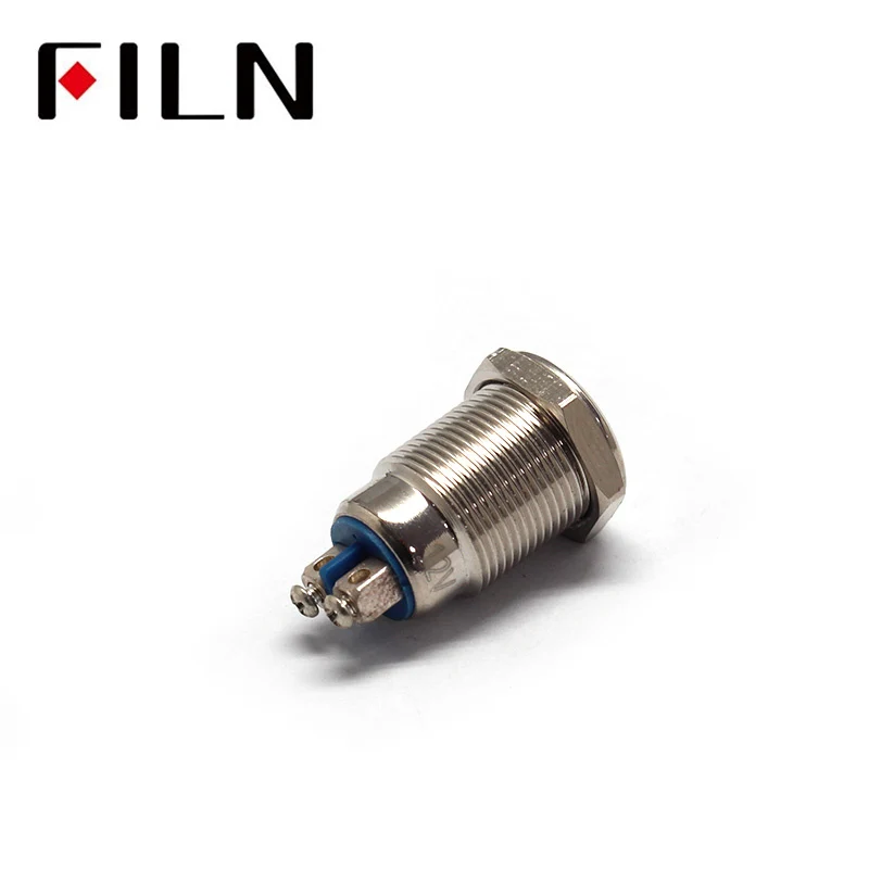 12MM 24V metal Medical equipment red metal indicator light