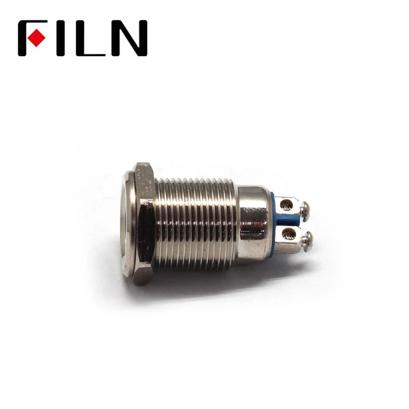 12MM 24V metal Medical equipment red metal indicator light