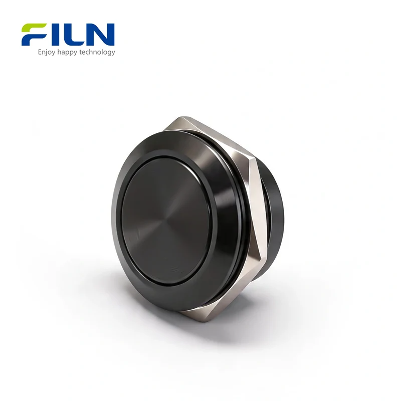 19mm Push Button Momentary Switches Ultra-thin Metal Push Buttons No Light | FILN