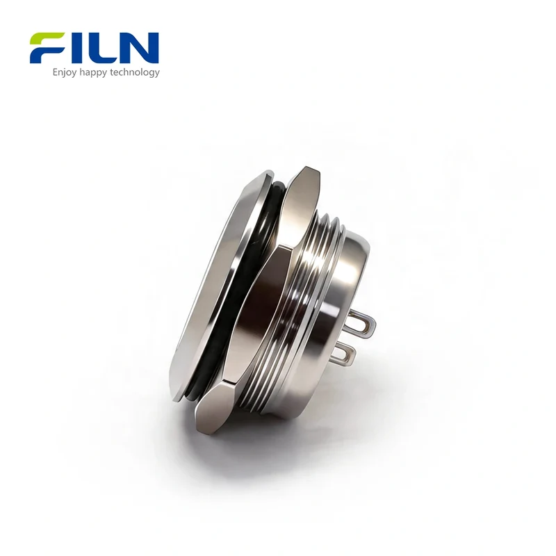 19mm Push Button Momentary Switches Ultra-thin Metal Push Buttons No Light | FILN