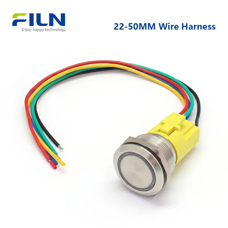Wire Harness for Push Button Switch 16mm 19mm 22mm Waterproof IP65 Marine Car Horn FILN
