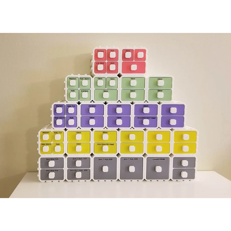 Système de tiroirs modulaires pour le rangement de petites pièces