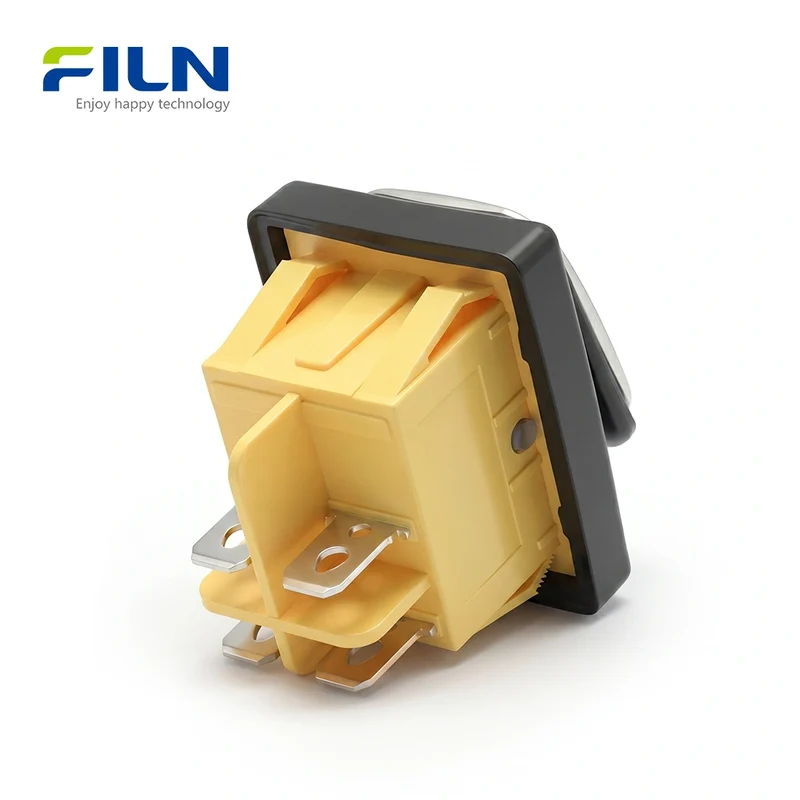 4 Pin Rocker Switch Stainless Steel Surface KCD4 Waterproof Rocker Switch CE Certified FILN Factory