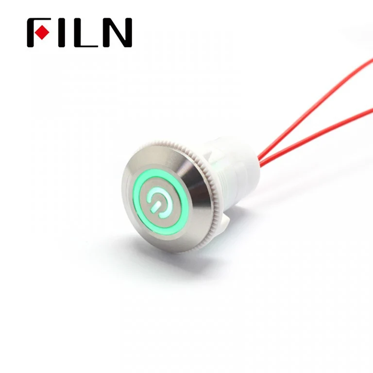 FLP30 30mm Indicator Light Double Color RED GREEN Plastic LED With Wire Flat Head Ring