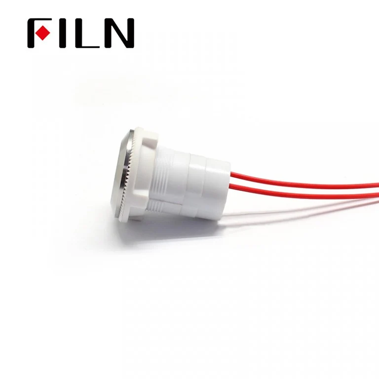 FLP30 30mm Indicator Light Double Color RED GREEN Plastic LED With Wire Flat Head Ring