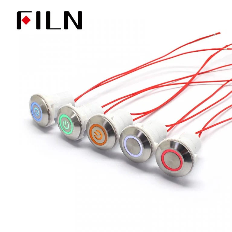 FLP30 30mm Indicator Light Double Color RED GREEN Plastic LED With Wire Flat Head Ring