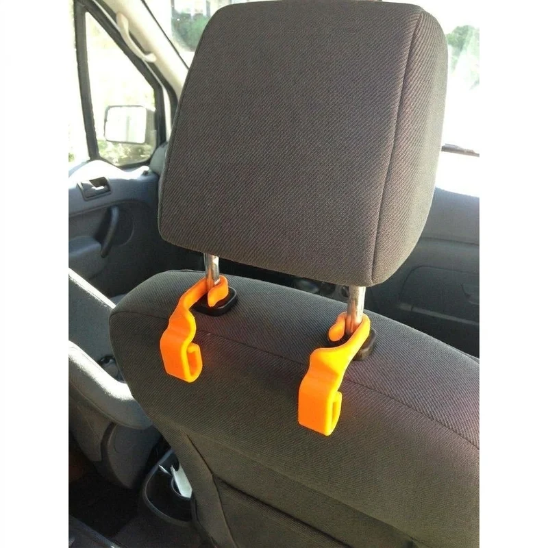 Crochets pour sacs poubelles sur le dossier du siège de voiture