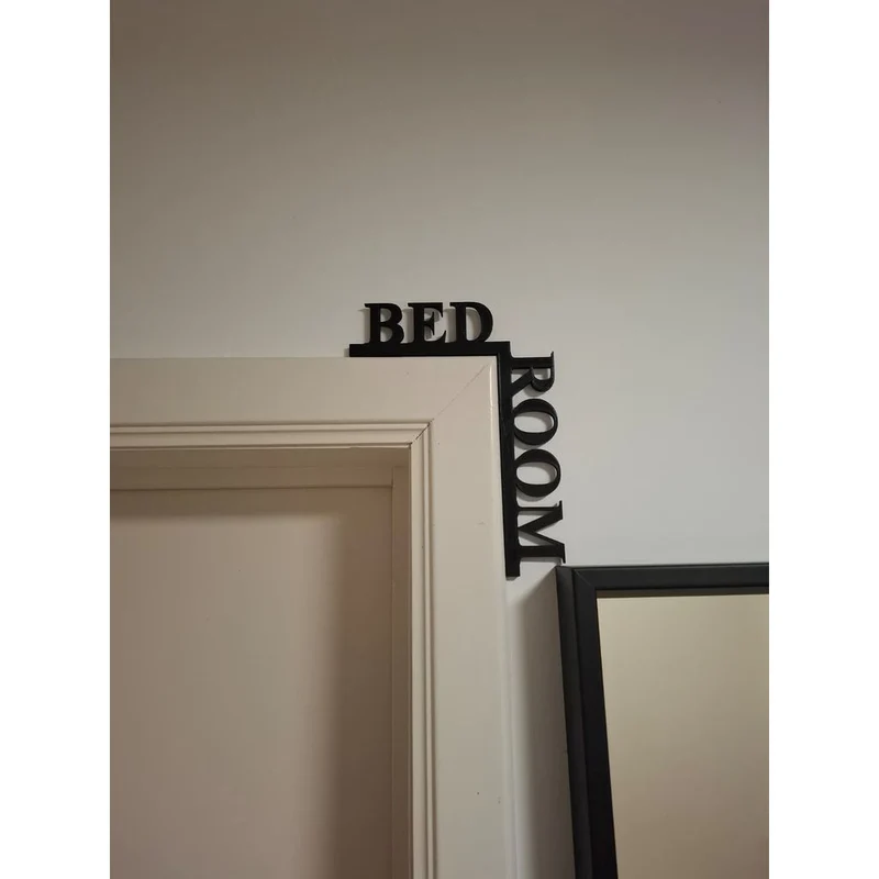 Plaques de porte décoratives avec noms de pièces pour la maison