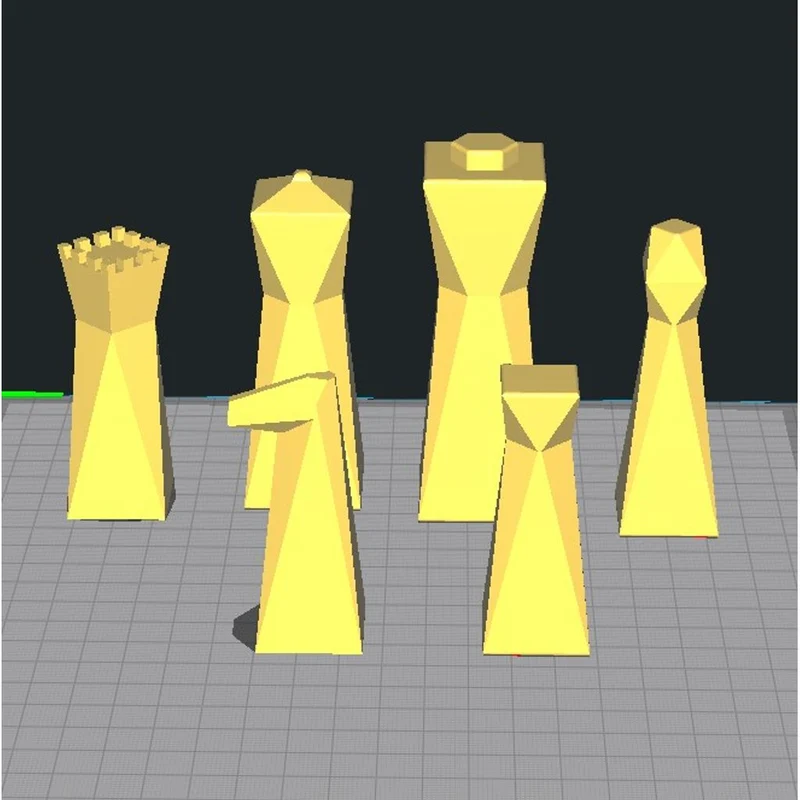 Jeu d'échecs géométrique moderne au design angulaire