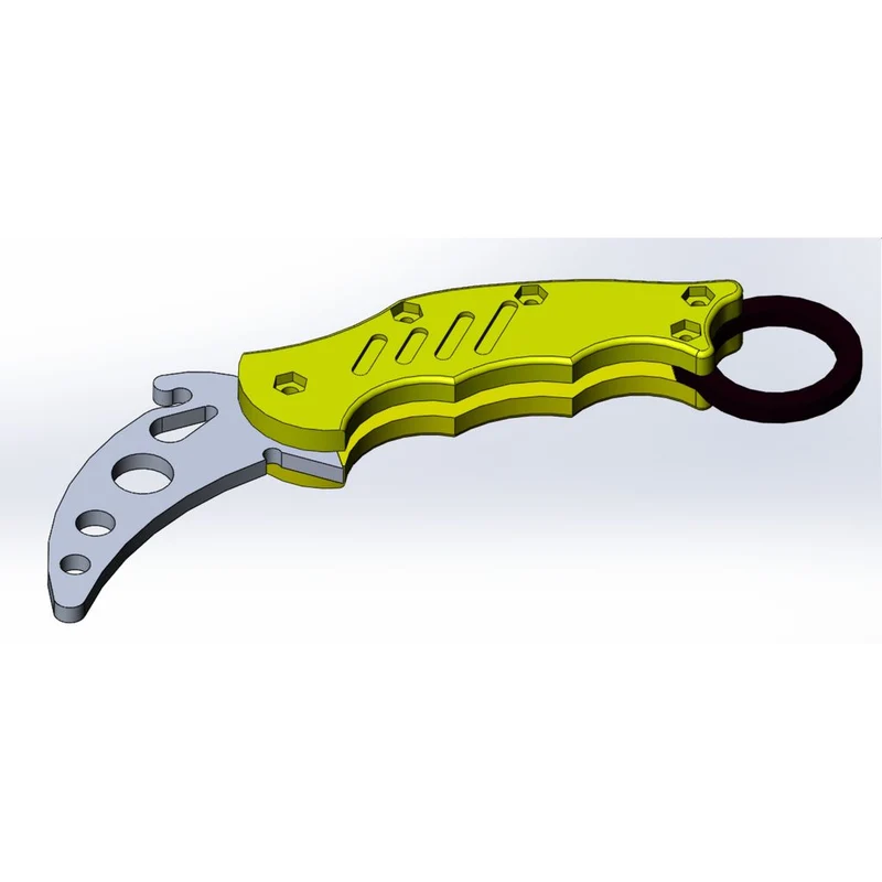 Couteau d'entraînement Karambit en plastique pour arts martiaux