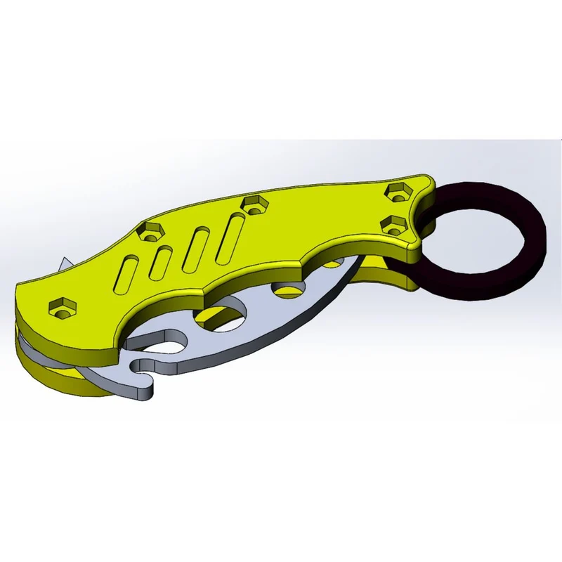 Couteau d'entraînement Karambit en plastique pour arts martiaux