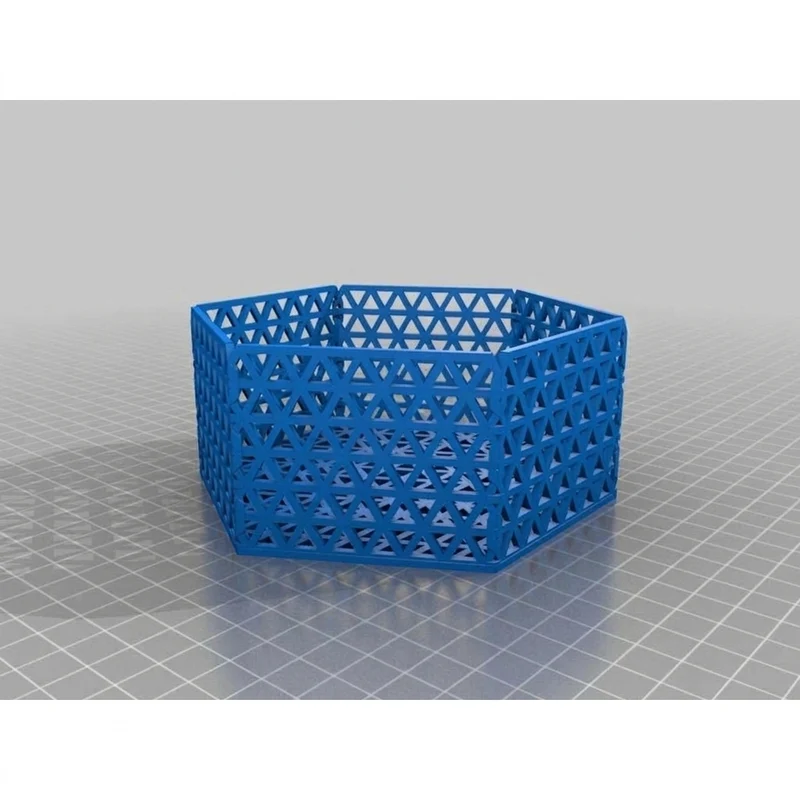 Récipients hexagonaux avec motif géométrique triangulaire et couvercle