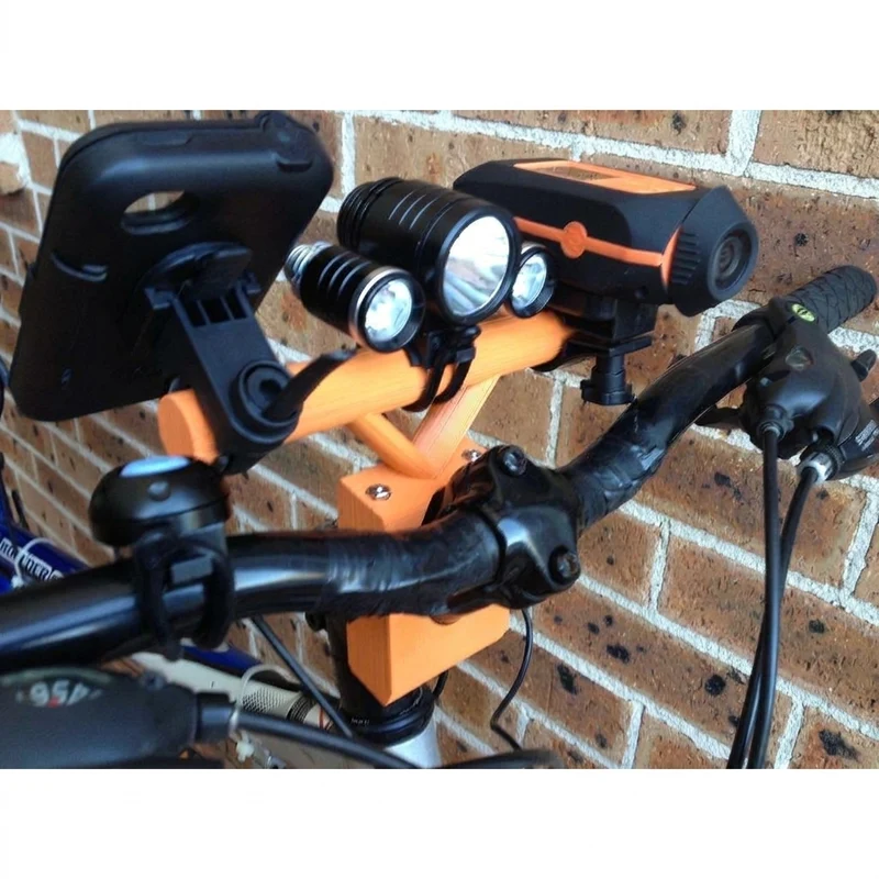 Barre d'accessoires en V pour guidon de vélo
