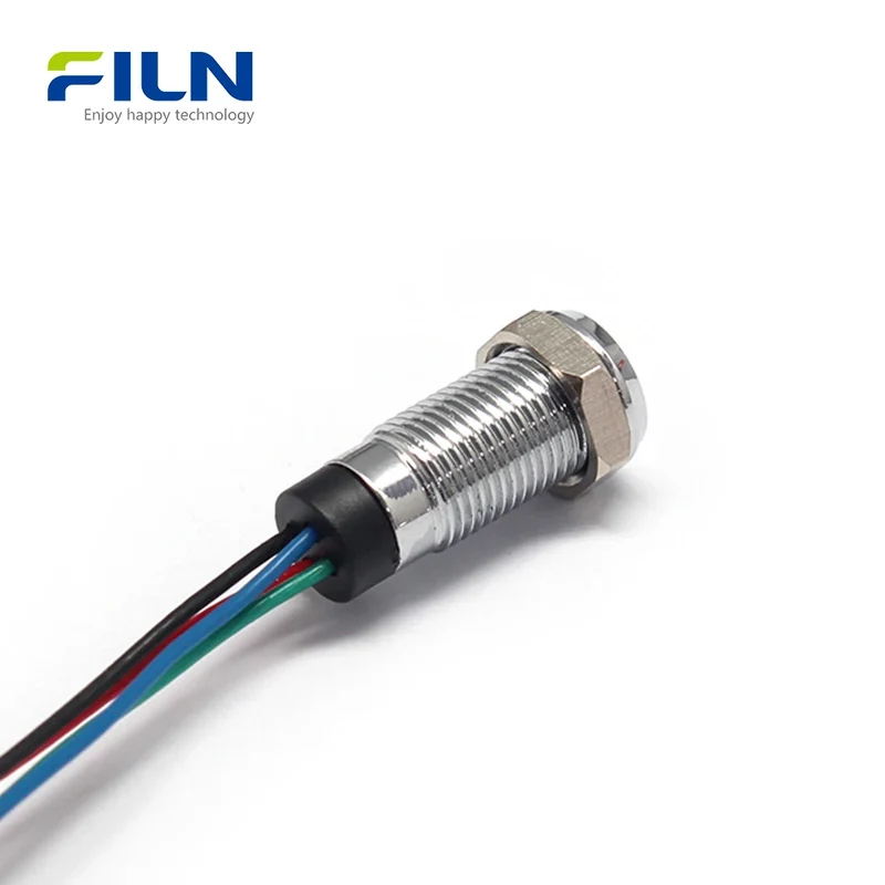 Tri-color LED Signal Lamp 8mm IP67 | 12V-220V RGB RGY Status Indicator FILN