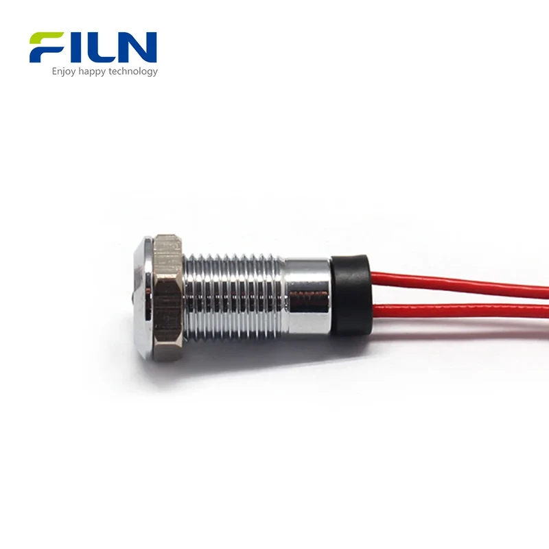 DC Indicator Light 8MM Waterproof LED Signal Lamp for Control Panels FILN
