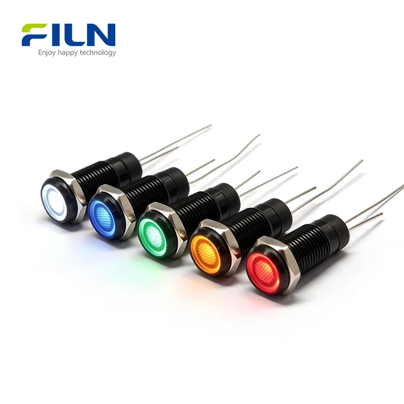 LED Pilot Light 8mm 3-380VPanel Mount IP67 | Industrial Control FILN
