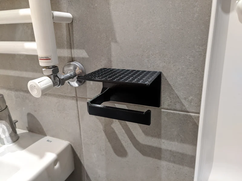 Porte-papier toilette avec étagère pratique pour smartphone