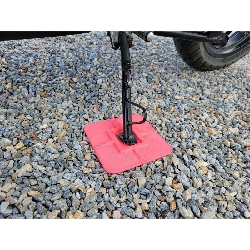 Plaque de béquille stable pour le stationnement de la moto