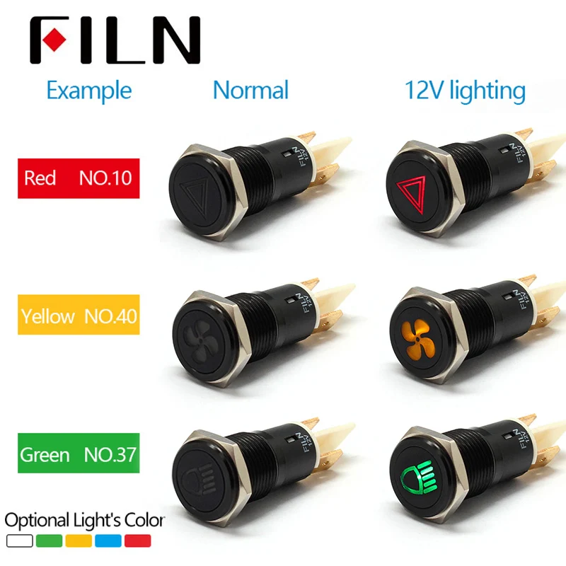 16mm Waterproof indicator light Car indicator lamp light IP67