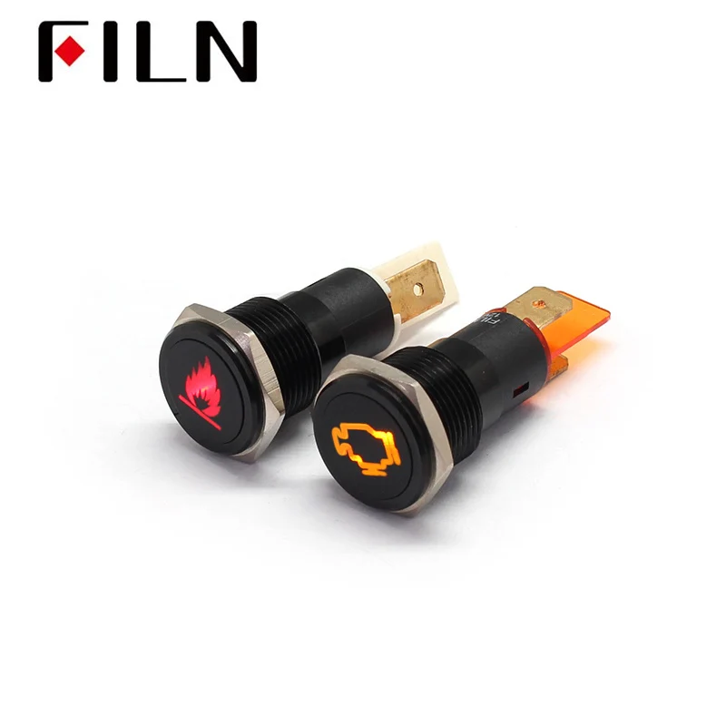 16mm Waterproof indicator light Car indicator lamp light IP67