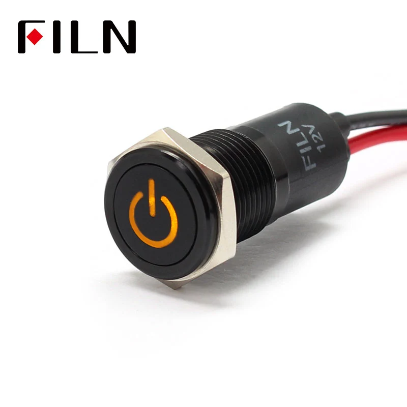 14MM IP67 Airbag Warning Symbol Indicator Light White