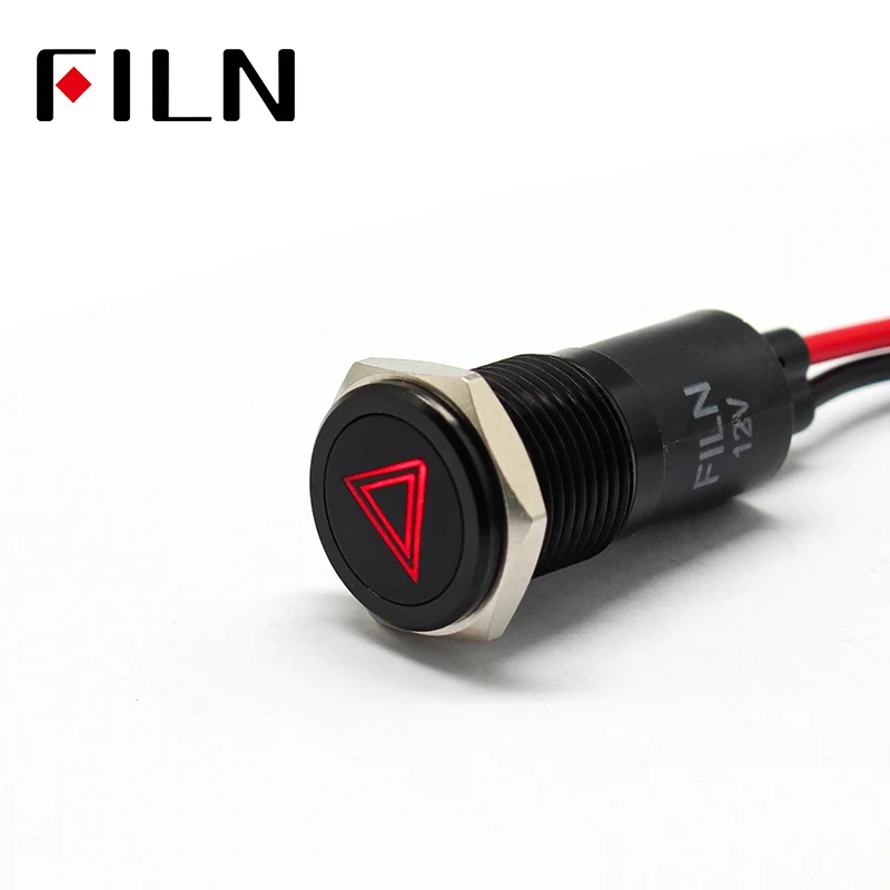 14MM IP67 Airbag Warning Symbol Indicator Light White