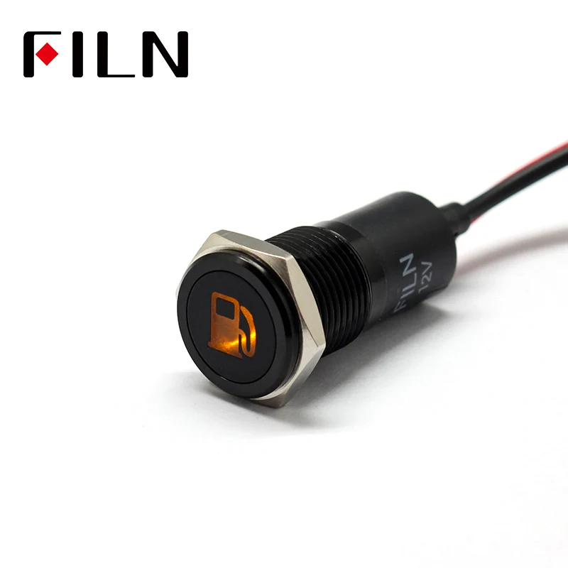 14MM IP67 Airbag Warning Symbol Indicator Light White