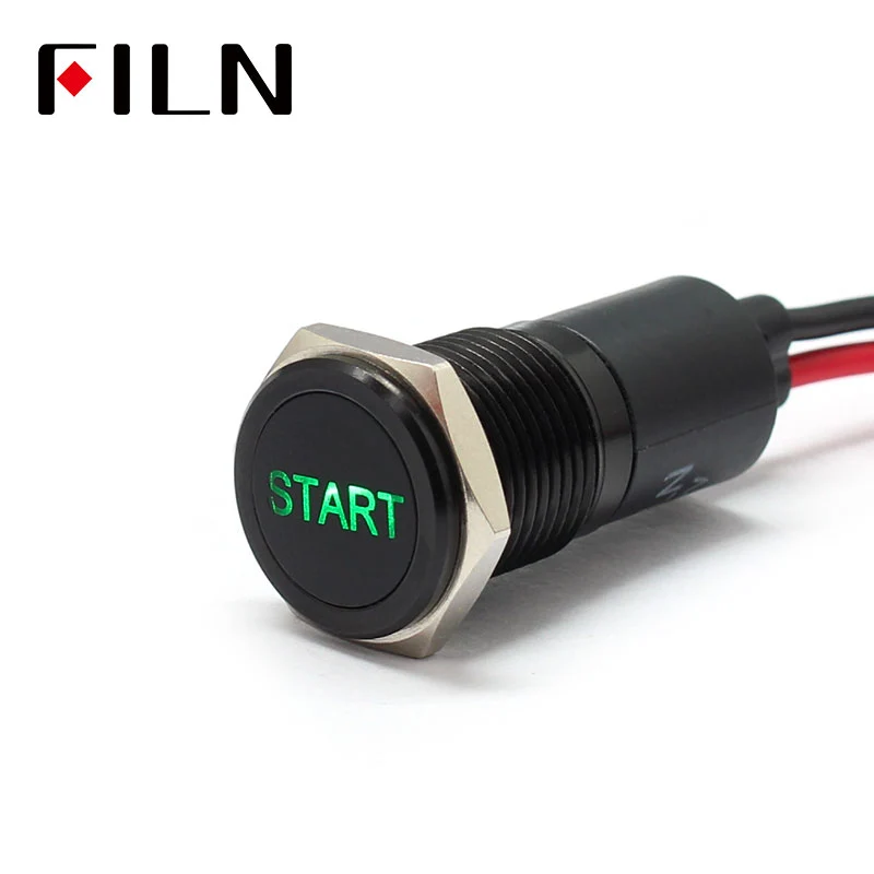 14MM IP67 Airbag Warning Symbol Indicator Light White