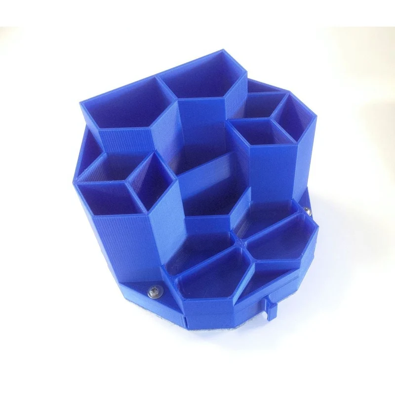 Organisateur de bureau hexagonal avec spacieux tiroir coulissant