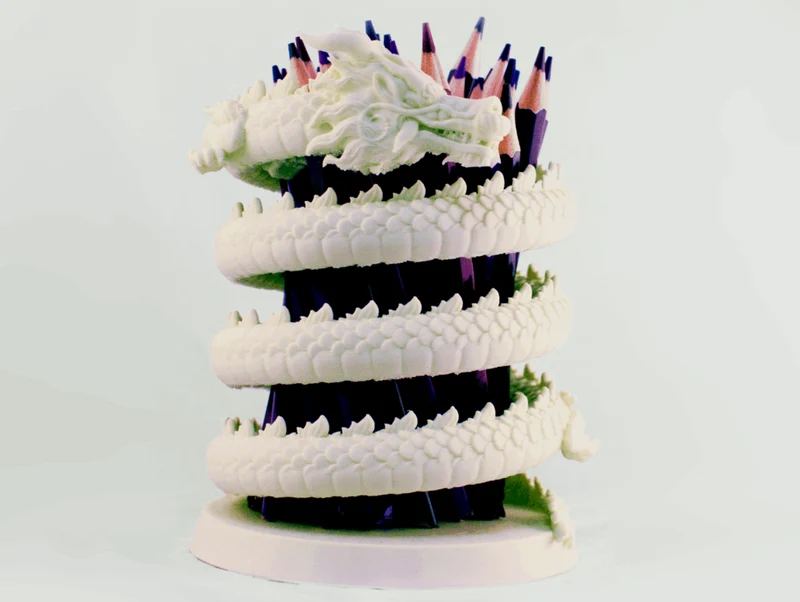 Porte-crayons décoratif en forme de dragon pour crayons et stylos