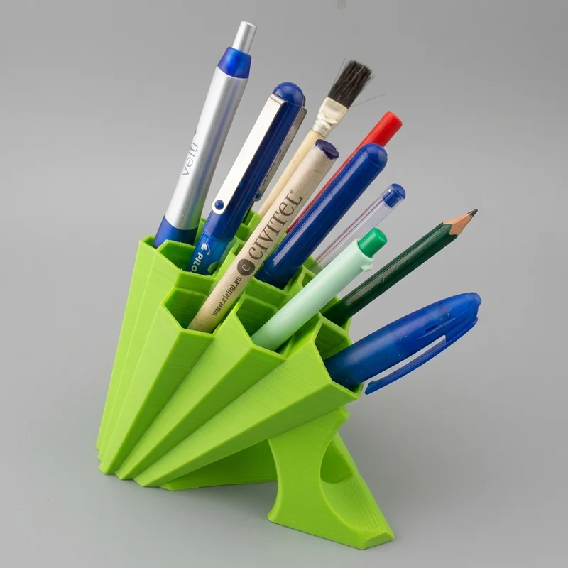 Pot à crayons en nid d'abeille incliné pour bureau