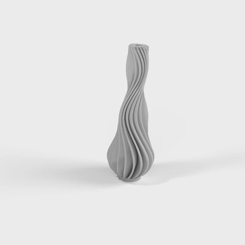 Vase sculpturale avec design turbine torsadé