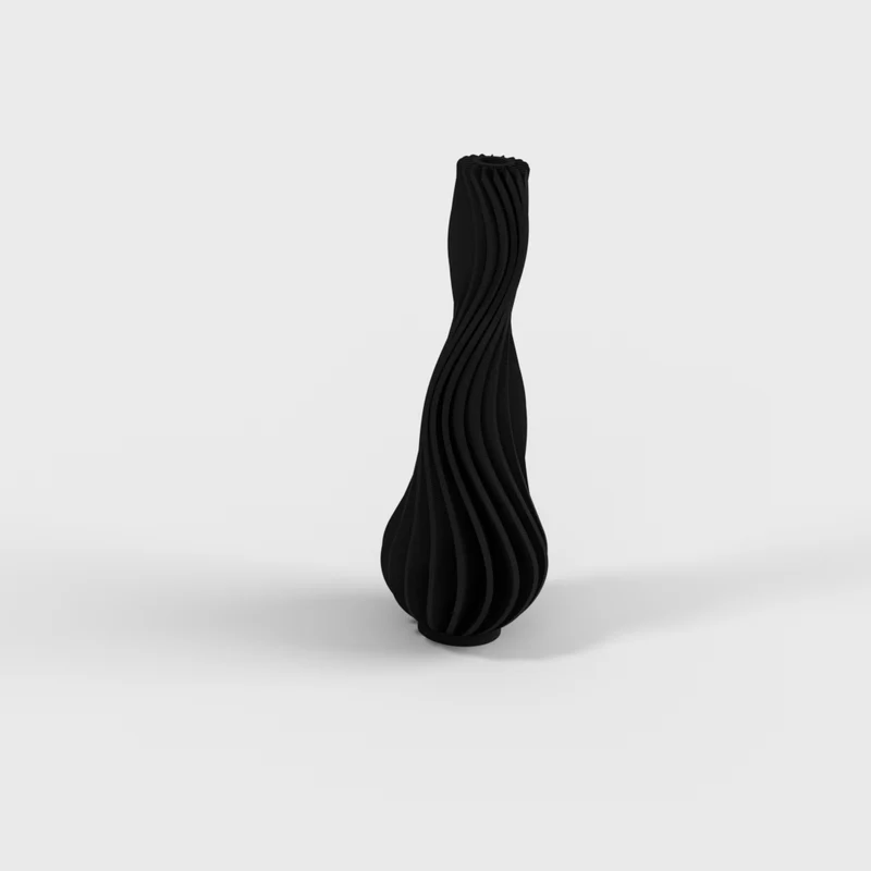 Vase sculpturale avec design turbine torsadé