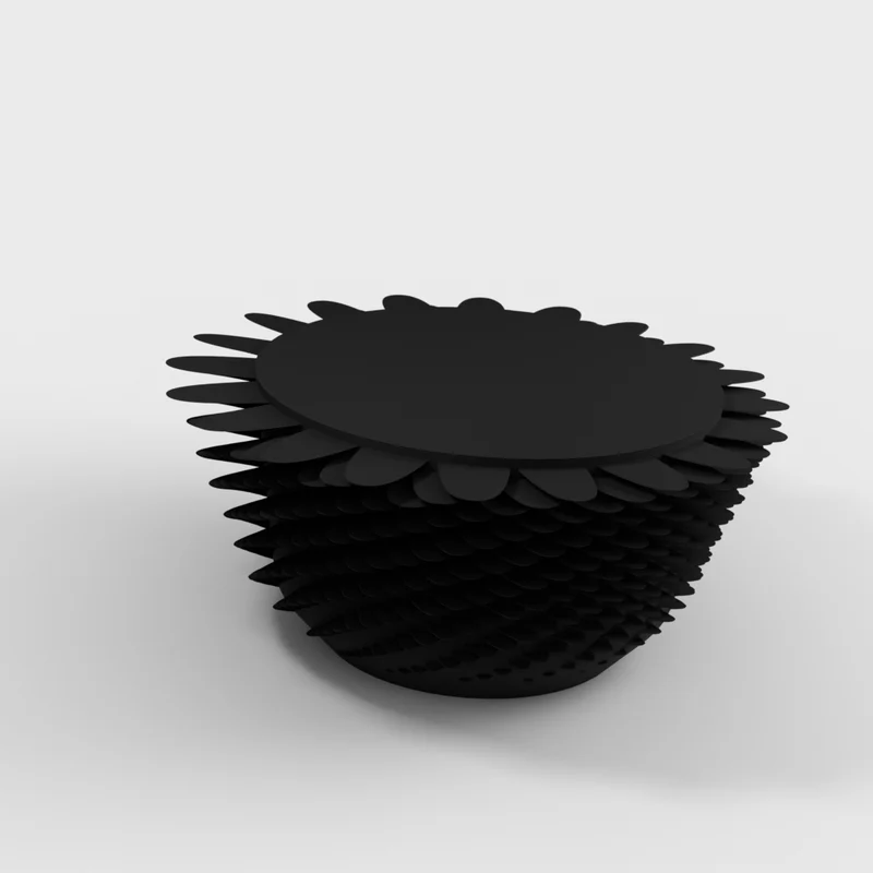 Vase décorative avec une texture unique et chevelue