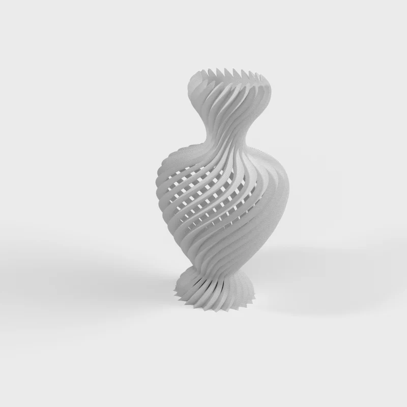 Vase décorative en spirale avec motif torsadé