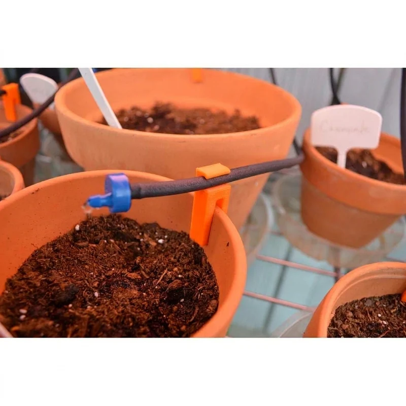 Pince pour tuyau d'irrigation goutte-à-goutte pour pots de fleurs
