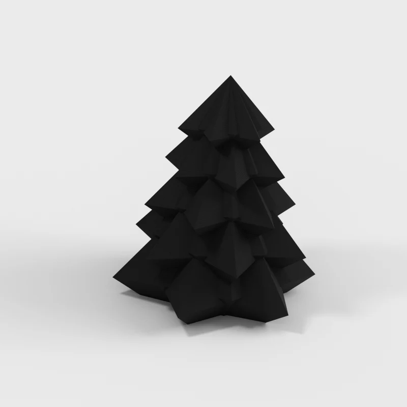 Sapin de Noël géométrique comme décoration de Noël moderne